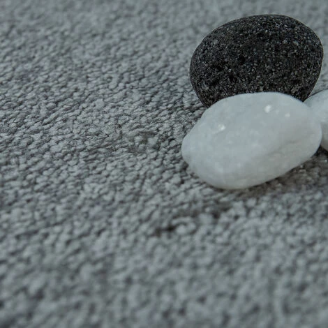 Paco Home Tapis De Salon À Poils Ras Lavable Résistant Monochrome Chiné Argenté 60x110 Cm 3 Paco Home Tapis De Salon À Poils Ras Lavable Résistant Monochrome Chiné Argenté 60x110 Cm – Image 3