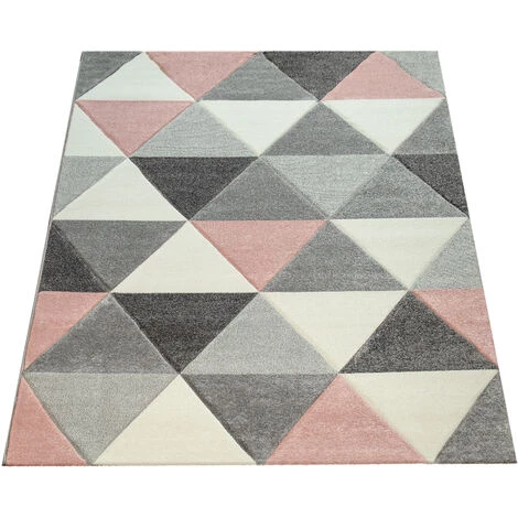 Paco Home Tapis De Salon Poils Ras Turquoise Gris Couleurs Pastel Design Triangles Losanges 60x100 Cm 5 Paco Home Tapis De Salon Poils Ras Turquoise Gris Couleurs Pastel Design Triangles Losanges 60x100 Cm – Image 5