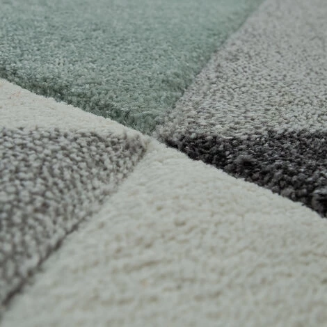 Paco Home Tapis De Salon Poils Tas Gris Couleurs Pastel Design 3D Motif Triangles 80x300 Cm 3 Paco Home Tapis De Salon Poils Tas Gris Couleurs Pastel Design 3D Motif Triangles 80x300 Cm – Image 3