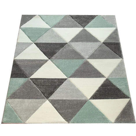 Paco Home Tapis De Salon Poils Tas Gris Couleurs Pastel Design 3D Motif Triangles 80x300 Cm 5 Paco Home Tapis De Salon Poils Tas Gris Couleurs Pastel Design 3D Motif Triangles 80x300 Cm – Image 5