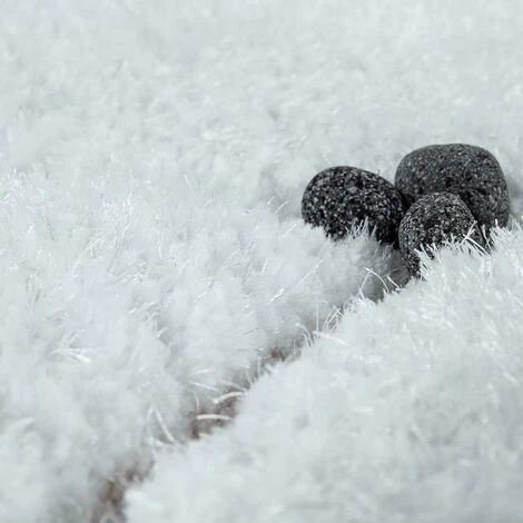 Paco Home Tapis De Salon Shaggy Blanc Poils Longs Doux Moelleux Design 3D Motif Vagues 60x100 Cm 3 Paco Home Tapis De Salon Shaggy Blanc Poils Longs Doux Moelleux Design 3D Motif Vagues 60x100 Cm – Image 3