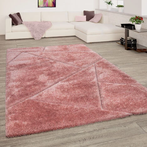 Paco Home Tapis De Salon Rose Doux Shaggy Moelleux Motif 3D Abstrait Poils Longs 80x150 Cm 1 Paco Home Tapis De Salon Rose Doux Shaggy Moelleux Motif 3D Abstrait Poils Longs 80x150 Cm