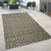 Paco Home Tapis Ethnique Extérieur Beige Motif Oriental Balcon Terrasse Résistant 80x200 Cm