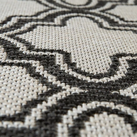 Paco Home Tapis Oriental Gris Anthracite Extérieur Balcon Salon Motif Marocain 80x200 Cm 4 Paco Home Tapis Oriental Gris Anthracite Extérieur Balcon Salon Motif Marocain 80x200 Cm – Image 4