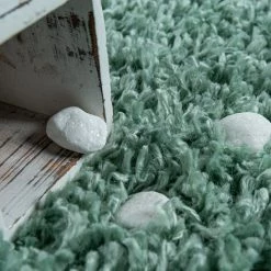Paco Home Tapis De Salon Vert Poils Longs Scandinave Motif Losanges Shaggy Doux À Franges 80x150 Cm -Tapis et paillasson Soldes 50628394 3