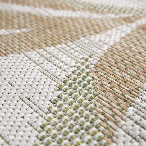 Paco Home Tapis Intérieur & Extérieur Beige Vert Balcon Terrasse Palmier Motif Feuilles Résistant 60x100 Cm 4 Paco Home Tapis Intérieur & Extérieur Beige Vert Balcon Terrasse Palmier Motif Feuilles Résistant 60x100 Cm – Image 4