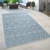 Paco Home Tapis D'intérieur Et D'extérieur, Pour Balcons Et Terrasses Au Design Skandi, En Bleu 160x220 Cm