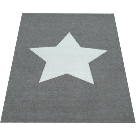 Paco Home Tapis Pour Enfants, Tapis De Jeux Moderne Chambre D’Enfant, Motif Étoilé Gris 80x150 Cm 4 Paco Home Tapis Pour Enfants, Tapis De Jeux Moderne Chambre D’Enfant, Motif Étoilé Gris 80x150 Cm – Image 4