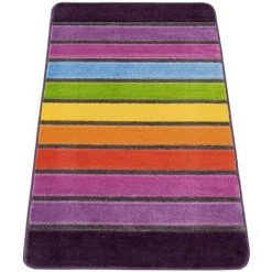 Paco Home Tapis De Bain, Tapis À Poils Ras Pour Salle De Bain Avec Rayures, Look 3D Coloré 40x55 Cm 9 Paco Home Tapis De Bain, Tapis À Poils Ras Pour Salle De Bain Avec Rayures, Look 3D Coloré 40x55 Cm -Tapis et paillasson Soldes 50628742 5