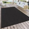 Paco Home Tapis Extérieur Pour Terrasse Et Balcon Tapis Cuisine Monochrome Moderne Noir 60x100 Cm