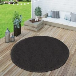 Paco Home Tapis Extérieur Pour Terrasse Et Balcon Tapis Cuisine Monochrome Moderne Noir 60x100 Cm -Tapis et paillasson Soldes 50628744 3