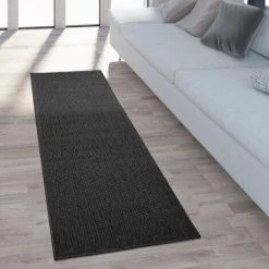 Paco Home Tapis Extérieur Pour Terrasse Et Balcon Tapis Cuisine Monochrome Moderne Noir 60x100 Cm -Tapis et paillasson Soldes 50628744 4