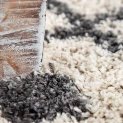 Paco Home Tapis Poils Longs Shaggy Salon Scandinave Motif Diamant Moderne Beige 80x150 Cm -Tapis et paillasson Soldes 50628842 3