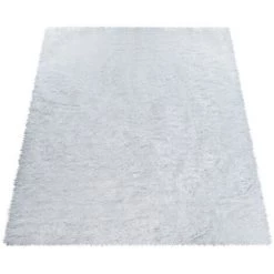 Paco Home Tapis Poils Longs Pour Salon, Shaggy Avec Fil Brillant, Uni Blanc 80x150 Cm -Tapis et paillasson Soldes 50628919 5