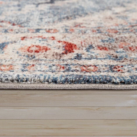 Paco Home Tapis, Tapis Poils Ras Pour Salon, Motif Oriental, Bleu 120x170 Cm 3 Paco Home Tapis, Tapis Poils Ras Pour Salon, Motif Oriental, Bleu 120x170 Cm – Image 3