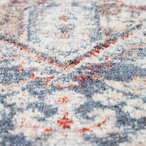 Paco Home Tapis, Tapis Poils Ras Pour Salon, Motif Oriental, Bleu 120x170 Cm 5 Paco Home Tapis, Tapis Poils Ras Pour Salon, Motif Oriental, Bleu 120x170 Cm – Image 5