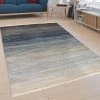 Paco Home Tapis De Créateur, Tapis À Poils Ras Pour Salon, Avec Dégradé De Couleurs, Bleu 80x150 Cm