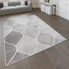 Paco Home Tapis, Tapis Poils Ras Pour Salon Avec Design Oriental, Uni Gris 80x150 Cm