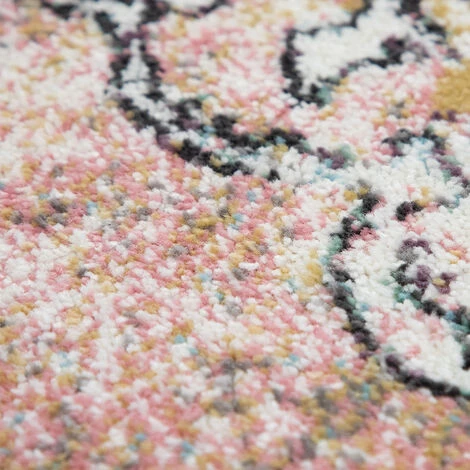 Paco Home Tapis Vintage, Poils Ras Frisés Pour Salon, Design Oriental, Rose 80x150 Cm 3 Paco Home Tapis Vintage, Poils Ras Frisés Pour Salon, Design Oriental, Rose 80x150 Cm – Image 3