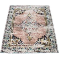 Paco Home Tapis Vintage, Poils Ras Frisés Pour Salon, Design Oriental, Rose 80x150 Cm 8 Paco Home Tapis Vintage, Poils Ras Frisés Pour Salon, Design Oriental, Rose 80x150 Cm -Tapis et paillasson Soldes 50629064 4