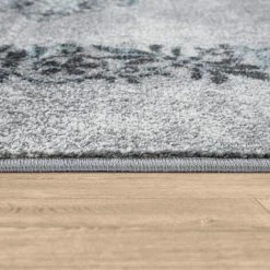 Paco Home Tapis Vintage Pour Salon, Poils Ras Design Oriental, Chiné Turquoise Gris 60x100 Cm -Tapis et paillasson Soldes 50629068 3