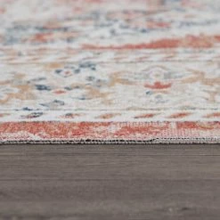 Paco Home Tapis Pour Salon, Tissage Plat Au Design Oriental, Aspect Usé, Bordure, Rouge 200x280 Cm -Tapis et paillasson Soldes 50629082 3