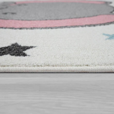 Paco Home Tapis Pour Enfant, Poils Ras Pour Chambre D'Enfant, Lune, Éléphant, Motif Enfants, Beige 80x150 Cm 2 Paco Home Tapis Pour Enfant, Poils Ras Pour Chambre D'Enfant, Lune, Éléphant, Motif Enfants, Beige 80x150 Cm – Image 2