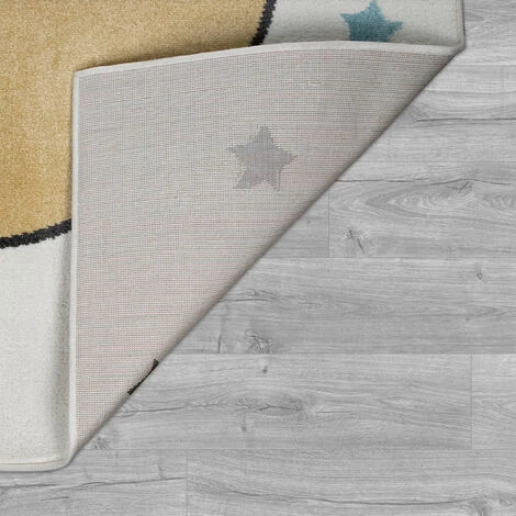 Paco Home Tapis Pour Enfant, Poils Ras Pour Chambre D'Enfant, Lune, Éléphant, Motif Enfants, Beige 80x150 Cm 3 Paco Home Tapis Pour Enfant, Poils Ras Pour Chambre D'Enfant, Lune, Éléphant, Motif Enfants, Beige 80x150 Cm – Image 3