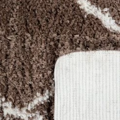 Paco Home Tapis De Bain Salle De Bain Shaggy Poils Longs Uni Avec Motif Losanges Blanc, Beige 50x80 Cm 9 Paco Home Tapis De Bain Salle De Bain Shaggy Poils Longs Uni Avec Motif Losanges Blanc, Beige 50x80 Cm -Tapis et paillasson Soldes 50629161 5