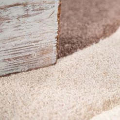 Paco Home Tapis De Salon Poils Ras Motif Ondulé Abstrait Moderne Design 3D Beige Marron 120x170 Cm -Tapis et paillasson Soldes 50629180 4