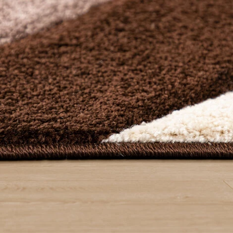 Paco Home Tapis De Salon Poils Ras Motif Ondulé Abstrait Moderne Design 3D Marron Beige 120x170 Cm 3 Paco Home Tapis De Salon Poils Ras Motif Ondulé Abstrait Moderne Design 3D Marron Beige 120x170 Cm – Image 3