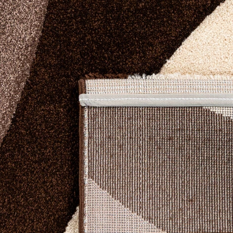 Paco Home Tapis De Salon Poils Ras Motif Ondulé Abstrait Moderne Design 3D Marron Beige 120x170 Cm 5 Paco Home Tapis De Salon Poils Ras Motif Ondulé Abstrait Moderne Design 3D Marron Beige 120x170 Cm – Image 5