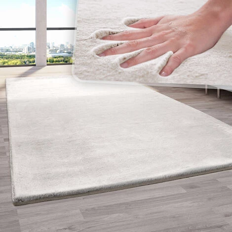 Paco Home Tapis Shaggy Fausse Fourrure Salon Shaggy Moelleux Monochrome, Moderne Beige 60x90 Cm 1 Paco Home Tapis Shaggy Fausse Fourrure Salon Shaggy Moelleux Monochrome, Moderne Beige 60x90 Cm