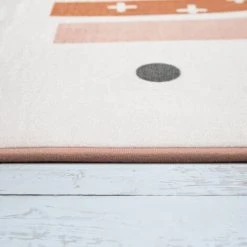 Paco Home Tapis Chambre Enfant Tapis De Jeux Tapis Bébé Arc-En-Ciel Cœur Blanc Cassé Rose 80 Cm Rond -Tapis et paillasson Soldes 50629429 4