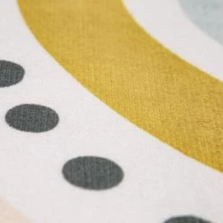 Paco Home Tapis Chambre Enfant Tapis De Jeux Tapis Bébé Arc-En-Ciel Cœur Blanc Cassé Rose 80 Cm Rond -Tapis et paillasson Soldes 50629429 5