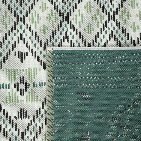 Paco Home Tapis D'Extérieur Pour Terrasse Et Balcon, Motif Géométrique, Moderne, Vert 160x230 Cm 5 Paco Home Tapis D'Extérieur Pour Terrasse Et Balcon, Motif Géométrique, Moderne, Vert 160x230 Cm – Image 5
