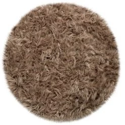 Paco Home Tapis Fausse Fourrure Coussin Cœur Rond Différentes Formes, Beige 45 Cm Rond -Tapis et paillasson Soldes 50629505 5