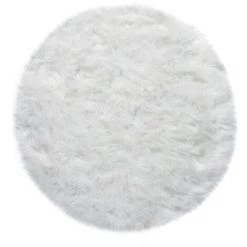 Paco Home Tapis Fausse Fourrure Coussin Cœur Rond Différentes Formes, Blanc 30 Cm Rond -Tapis et paillasson Soldes 50629523 5