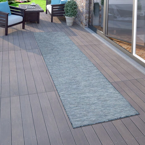 Paco Home Tapis Intérieur & Extérieur Pour Salon Balcon Terrasse Tissé À Plat Bleu Foncé 80x150 Cm 2 Paco Home Tapis Intérieur & Extérieur Pour Salon Balcon Terrasse Tissé À Plat Bleu Foncé 80x150 Cm – Image 2