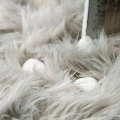 Paco Home Tapis Fausse Fourrure Coussin Cœur Rond Différentes Formes, Gris 40x60 Cm -Tapis et paillasson Soldes 50629587 3