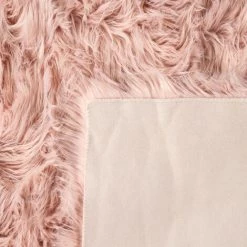 Paco Home Tapis Fausse Fourrure Coussin Cœur Rond Différentes Formes, Rose 60x100 Cm -Tapis et paillasson Soldes 50629600 4