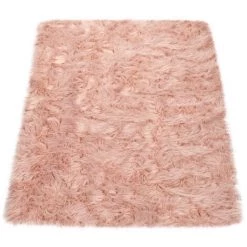 Paco Home Tapis Fausse Fourrure Coussin Cœur Rond Différentes Formes, Rose 60x100 Cm -Tapis et paillasson Soldes 50629600 5