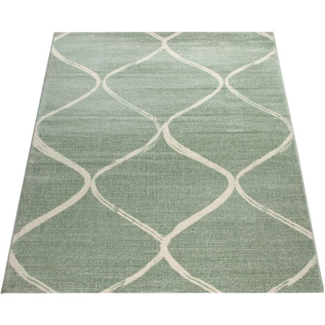 Paco Home Tapis Salon Poils Ras Motif Scandinave Abstrait Moderne Pastel Blanc Cassé Vert 60x100 Cm 5 Paco Home Tapis Salon Poils Ras Motif Scandinave Abstrait Moderne Pastel Blanc Cassé Vert 60x100 Cm – Image 5