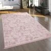 Paco Home Tapis De Salon Poils Ras Motif Moderne Oriental Lavable Rose 60x100 Cm