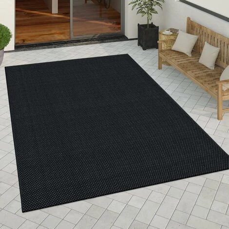 Paco Home Tapis Intérieur Extérieur Tapis Cuisine Design Monochrome Aspect Sisal Noir 80x150 Cm 1 Paco Home Tapis Intérieur Extérieur Tapis Cuisine Design Monochrome Aspect Sisal Noir 80x150 Cm
