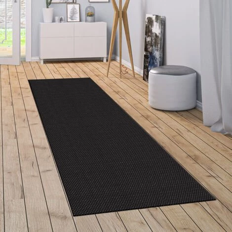 Paco Home Tapis Intérieur Extérieur Tapis Cuisine Design Monochrome Aspect Sisal Noir 80x150 Cm 2 Paco Home Tapis Intérieur Extérieur Tapis Cuisine Design Monochrome Aspect Sisal Noir 80x150 Cm – Image 2