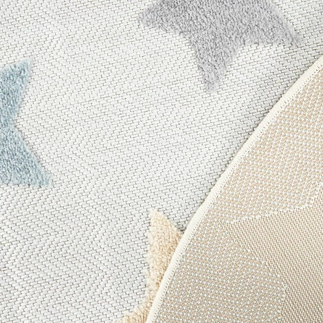 Paco Home Tapis Chambre Enfant Rond Tapis De Jeux Garçon Fille 3D Avec Étoiles Beige Ø 160 Cm Rond 5 Paco Home Tapis Chambre Enfant Rond Tapis De Jeux Garçon Fille 3D Avec Étoiles Beige Ø 160 Cm Rond – Image 5