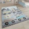 Paco Home Tapis Enfant Tapis Chambre Enfant Garçon Fille Effet 3D Motif Animal Gris Jaune 80x150 Cm
