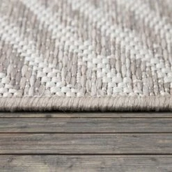 Paco Home Tapis Extérieur Résistant Intempéries Balcon Cuisine Moderne Scandin. Rayé Gris 120x170 Cm -Tapis et paillasson Soldes 50629979 3