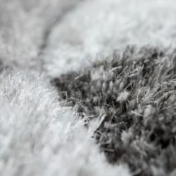 Paco Home Tapis Shaggy Tapis De Salon Poil Long Effet 3D Motif Abstrait Moelleux Gris 60x100 Cm -Tapis et paillasson Soldes 50630048 3